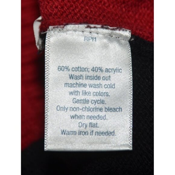 Urban Pipeline Boys Red Black Pullover Argyle Sweater Size S 1/4 Zip Up Comfy - Picture 8 of 8